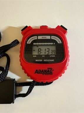 ADANAC 3000 Digital Stopwatch by Marathon Water Resistant with Lanyard